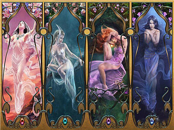 Алмазная мозаика картина стразами Четыре девушки, 40х50 см Алмазная мозаика картина стразами Четыре девушки, 40х50 см