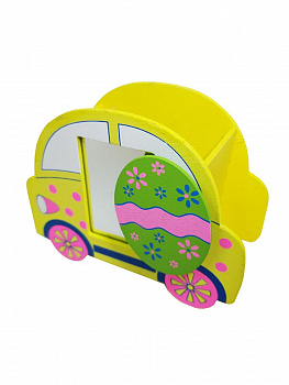 00022912 Детская деревянная подставка для канцелярии Машинка, 12х9.5 см