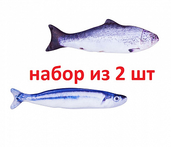 00028553 Набор игрушек для кошек в виде рыбы, 2 шт