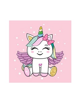 Алмазная мозаика картина стразами Единорог с крыльями, 15х20 см Алмазная мозаика картина стразами Единорог с крыльями, 15х20 см