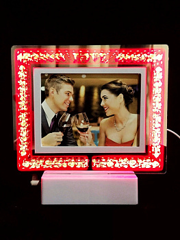 00020143 Фоторамка для фото с подсветкой, 13х9