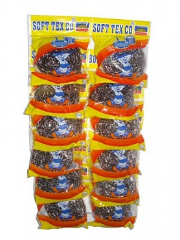 Металлическая мочалка для посуды, 12 шт