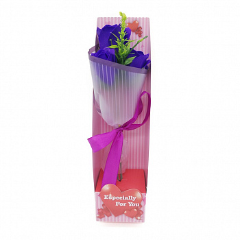 00023109 Мини-букет мыльных роз в коробке, 28х7х7 см