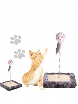 00021678 Напольная дразнилка для кошек с мышкой на пружине