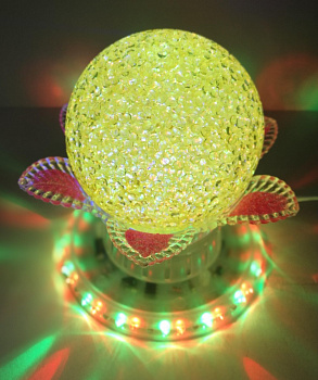 00017784 Ночник-светильник Лилия Лимонный Шар, 14 см