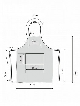 00026149 Фартук в большую клеточку