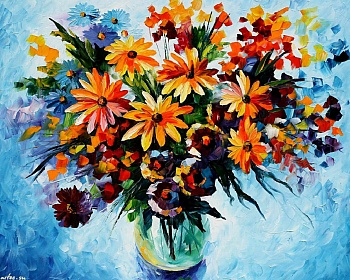 Алмазная мозаика картина стразами Букет полевых цветов, 30х40 см