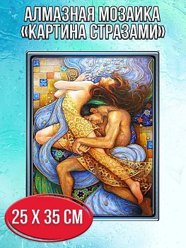 Алмазная мозаика картина стразами Полёт любви, 30х40 см