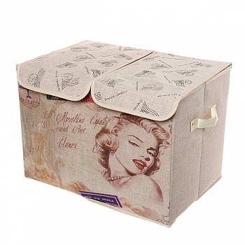 00027458 Двухсекционный складной короб для хранения, 47х31х34 см