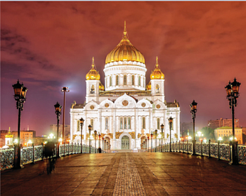 Алмазная мозаика картина стразами Храм Христа Спасителя, 40х50 см