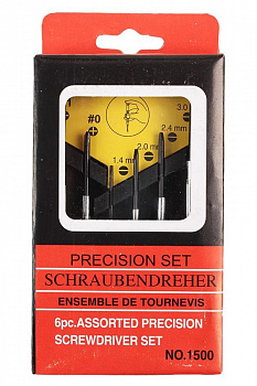 Набор отверток для ремонта электроники Precision Set NO.1500, 6 шт
