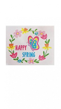 Алмазная мозаика картина стразами Бабочка с цветами, 15х20 см