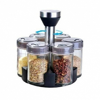 00118194 Набор баночек для специй, 6 баночек на подставке 00118194 Набор баночек для специй, 6 баночек на подставке