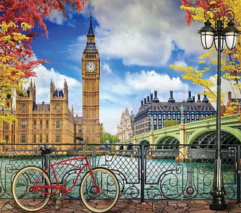 Алмазная мозаика картина стразами Утро в Лондоне, 30х40 см