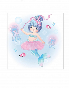 Алмазная мозаика картина стразами Русалочка, 15х20 см