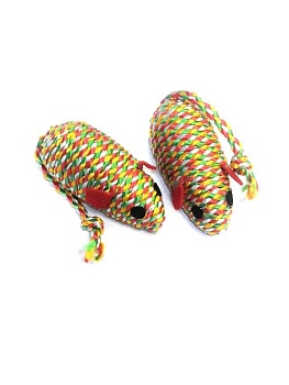 Игрушка для кошек Разноцветные мышки, 2 шт