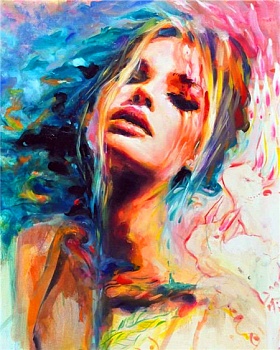 Алмазная мозаика картина стразами Девушка, 40х50 см