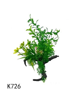 00038161 Искусственное аквариумное растение с корягой, 12х22 см