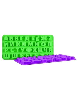00012677 Силиконовая форма для выпечки Алфавит, 25х12 см