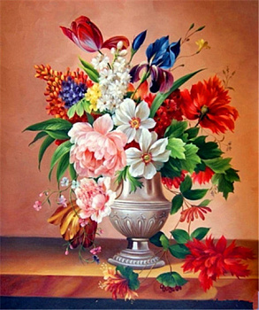 Алмазная мозаика картина стразами Натюрморт с полевыми цветами, 40х50 см Алмазная мозаика картина стразами Натюрморт с полевыми цветами, 40х50 см