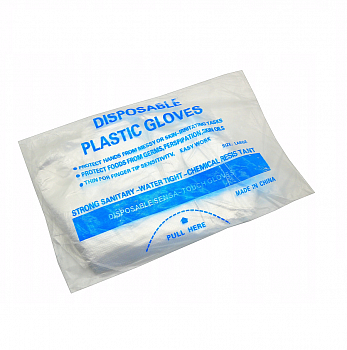Одноразовые полиэтиленовые перчатки, 100 шт