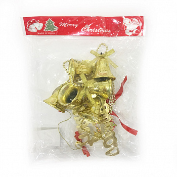 Новогоднее украшение Колокольчики Merry Christmas, 23 см