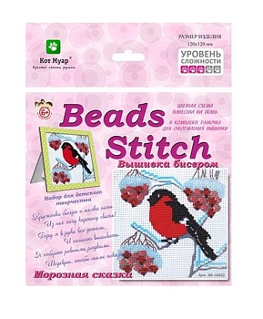 Вышивка бисером в рамке/Морозная сказка 160*150 мм