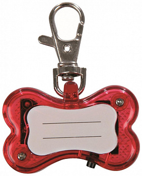 00020439 Светодиодный брелок-адресник для собак Косточка