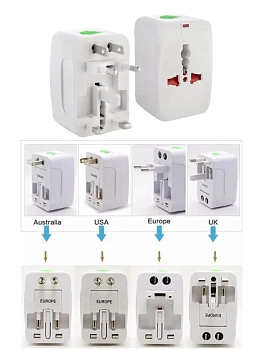 Адаптер для путешествий - все виды розеток Adaptor