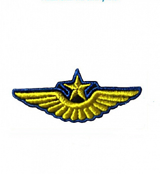 Нашивка на липучке Крылья ВВС, 6х2.5 см