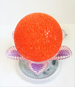 00017780 Ночник-светильник Лилия Оранжевый Шар, 14 см