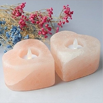 Солевой подсвечник Сердце Himalayan Salt Candle Holder Heart