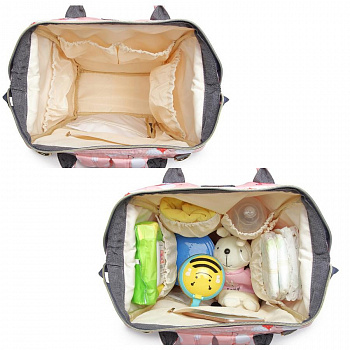 00021075 Сумка-рюкзак для мамы Mummy Bag Фламинго