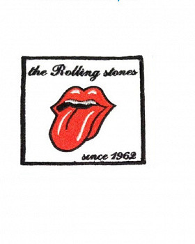 00046313 Нашивка на липучке The Rolling Stones, 9х9 см